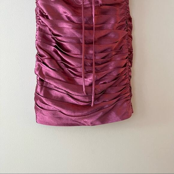 Cinq a Sept Tati Pink Metallic Off-the-Shoulder Mini Dress - Picture 4 of 8